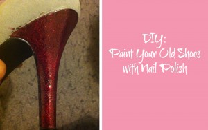diy paint your old shoes with nail polish
