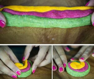 vegetable roti, rainbow roti