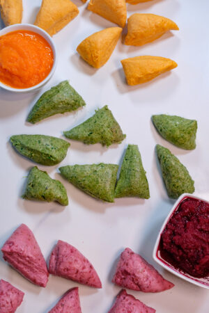 vegetable roti, rainbow roti