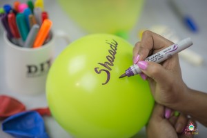 diy handwritten balloons