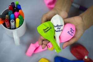 diy handwritten balloons