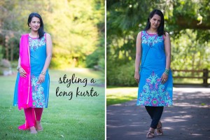 styling a long kurta, indian and western