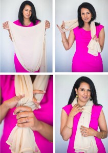 dupatta as a scarf, tips and ideas for styling, pink chai living