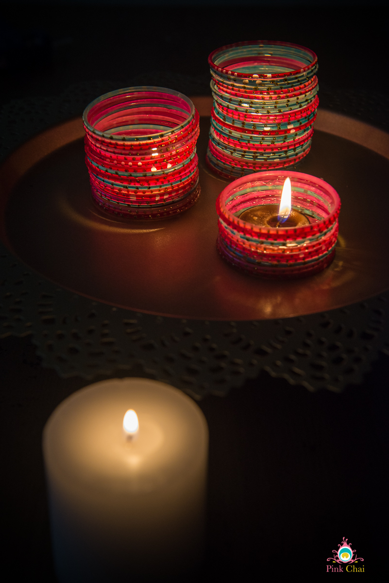 candleholder from chudiyan, diwali evite