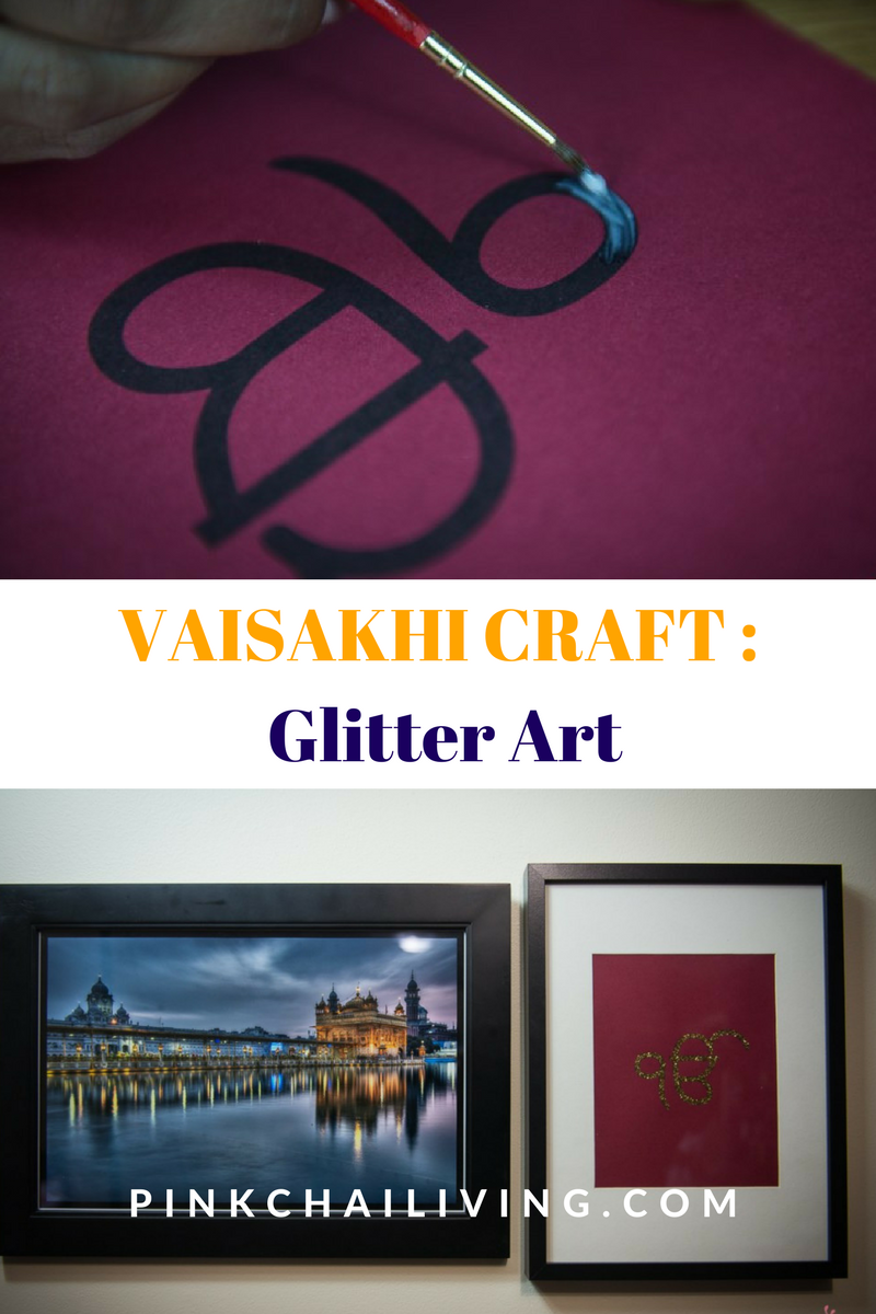 vaisakhi craft, glitter art