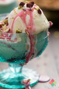 rooh afza sundae, pink chai