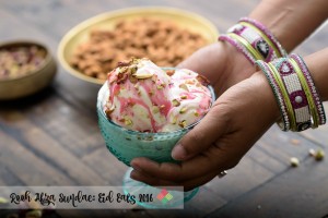 rooh afza sundae, eid desserts, pink chai
