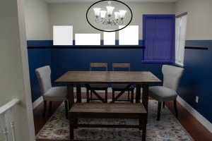 navy blue dining room plan