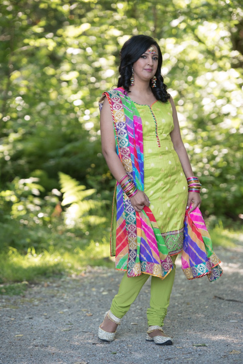 punjabi suit green