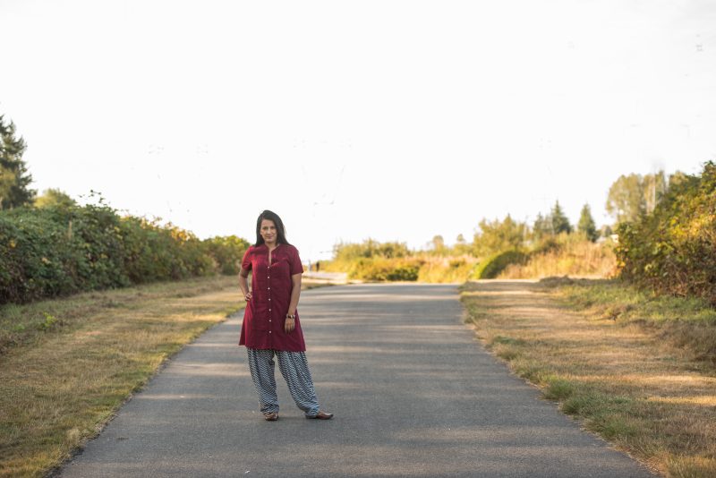 indo fusion outfit, pink chai