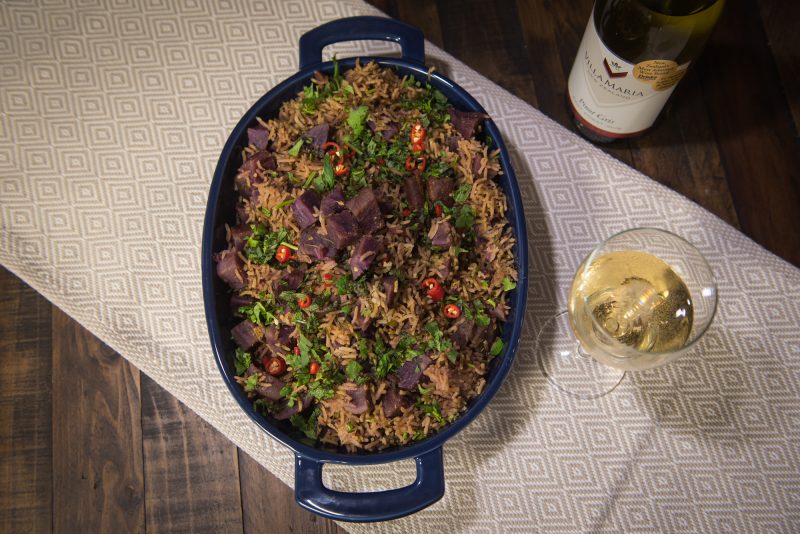 spicy sweet potato pulao