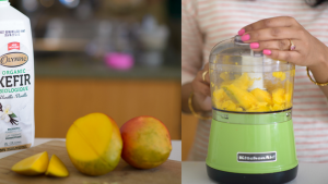 kefir mango lassi, pink chai