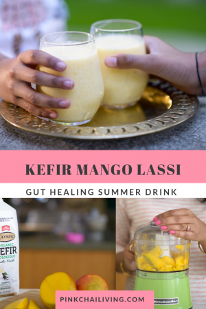 kefir mango lassi , kefir lassi, pink chai living
