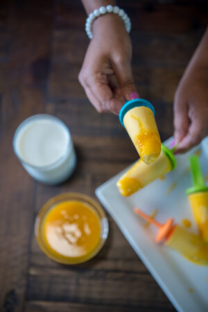 milk mango popsicle