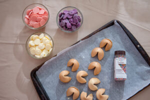 chocolate dipped fortune cookies
