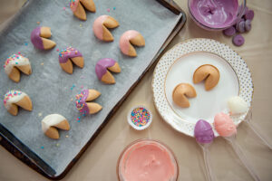 chocolate dipped fortune cookies